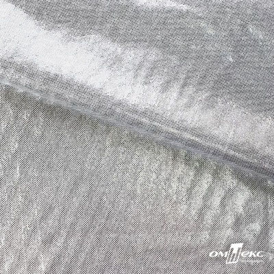 Трикотажное полотно голограмма, шир.140 см, #602 -белый/серебро - купить в Ставрополе. Цена 385.88 руб.