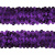 Тесьма с пайетками 12, шир. 30 мм/уп. 25+/-1 м, цвет фиолет - купить в Ставрополе. Цена: 1 098.48 руб.