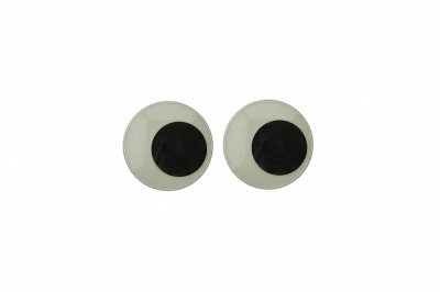 Глазки для игрушек, круглые, с бегающими зрачками, 8 мм/упак.50+/-2 шт, цв. -черно-белые - купить в Ставрополе. Цена: 15.88 руб.