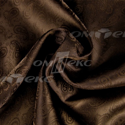 Ткань подкладочная жаккард Р14098, 19-1217/коричневый, 85 г/м2, шир. 150 см, 230T - купить в Ставрополе. Цена 166.45 руб.