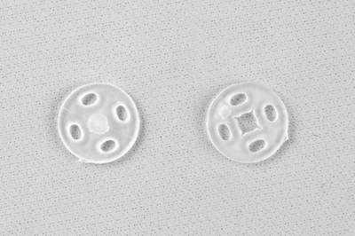 Кнопки пришивные пластиковые 10 мм, блистер 24шт, цв.-прозрачные - купить в Ставрополе. Цена: 48.41 руб.