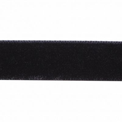 Лента бархатная нейлон, шир.12 мм, (упак. 45,7м), цв.03-черный - купить в Ставрополе. Цена: 448.27 руб.