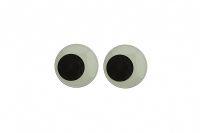 Глазки для игрушек, круглые, с ресничками, 10 мм/упак.50+/-2 шт, цв. -черно-белые - купить в Ставрополе. Цена: 21.24 руб.