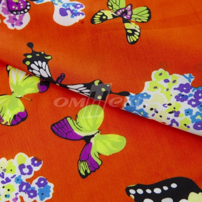 Плательная ткань "Софи" 7.1, 75 гр/м2, шир.150 см, принт бабочки - купить в Ставрополе. Цена 241.49 руб.