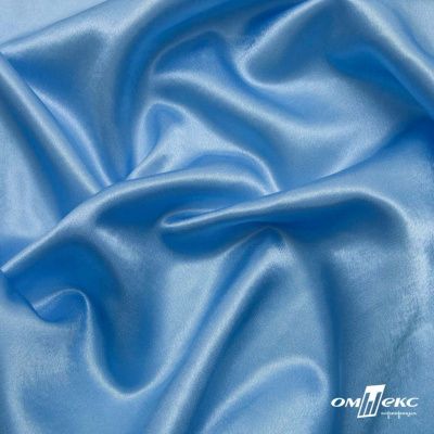 Поли креп-сатин 14-4121, 125 (+/-5) гр/м2, шир.150см, цвет голубой - купить в Ставрополе. Цена 155.57 руб.