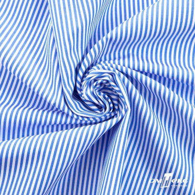 Ткань сорочечная Полоска Кенди, 115 г/м2, 58% пэ,42% хл, шир.150 см, цв.3-синий, (арт.110) - купить в Ставрополе. Цена 306.69 руб.