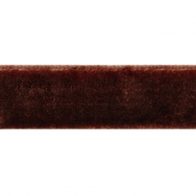 Лента бархатная нейлон, шир.12 мм, (упак. 45,7м), цв.120-шоколад - купить в Ставрополе. Цена: 392 руб.