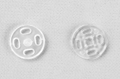 Кнопки пришивные пластиковые 11,5 мм, блистер 24шт, цв.-прозрачные - купить в Ставрополе. Цена: 59.44 руб.